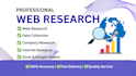 do web research, internet research and data collection