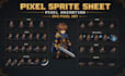 create pixel sprite sheet, pixel art animation, rpg pixel art, sprite animation