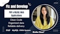 develop or fix a PHP mysql website or web application