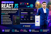 convert figma PSD xd to react js responsive website