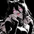 create stylish high contrast dark anime character art