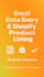 do excel data entry and shopify product listing