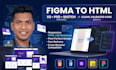 convert figma xd PSD sketch to responsive HTML CSS bootstrap website