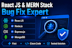 fix react js and mern stack bugs