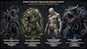do dark fantasy creatures, demons and monster concept art
