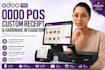 configure odoo pos custom receipt layout and hardware integration