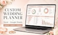 design a custom wedding planner spreadsheet budget and guest tracker