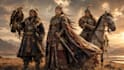 create cinematic mongolian nomadic fantasy character art