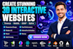 create a stunning 3d interactive website using three js webgl gsap and spline
