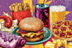make a food pop art illustration