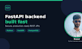 build fastapi rest API for your app