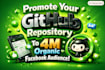 promote github repository to 4m organic facebook audience