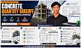 do concrete quantity takeoff, boq and cost estimation using planswift