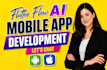 do ios android mobile app development using flutterflow, flutter