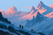 create stunning fantasy landscape, background illustration