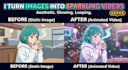 animate your image with aesthetic sparkles and magic effects