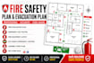 create a professional fire safety plan, evacuation plan, and fire escape drawing