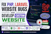 fix PHP, laravel website bugs as a backend developer