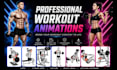 create 100 professional 3d workout exercise animations