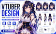 create anime character design vtuber avatar and waifu art
