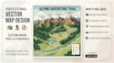 design a professional trail, hiking and itinerary map in vector