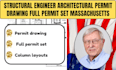 structural engineer architectural permit drawing full permit set massachusetts