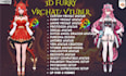 make vrchat anime avatar, furry vrm model, 3d vtuber model, tabletop vtuber,