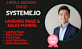 design a converting systeme io landing page, sales funnel