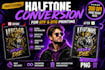 create, vectorize print ready halftone artwork for dtf and dtg printing
