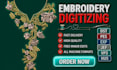 digitize embroidery patch, monogram, neck design, lettering