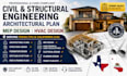 do civil structural engineering, architectural plan, mep design, hvac in tx ca