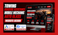 design towing, roadside assistance, mobile mechanic and auto glass website ads