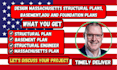 design massachusetts structural plans, basement, adu and foundation plans