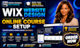 build online course website design, wix membership site