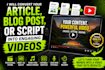 transform your script or text into a video