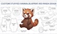 create custom plush soft toy sewing pattern and stuffed animal blueprint design