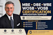 prepare your mbe dbe wbe wosb vosb certification application