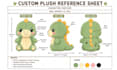 create custom plush toy reference sheet stuffed animal for prototyping