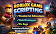 script full roblox game, make develop roblox creation, build prototype, fix bug