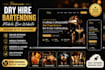 design dry hire bartending mobile bar website with booking