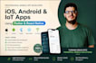 do mobile app development ios app android app iot app using flutter react native