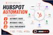 fix or setup hubspot CRM automation to airtable, google sheets via makecom, n8n