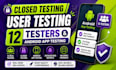 provide google play app closed testing with 12 android testers
