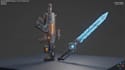 design 3d weapon, sci fi gun low poly game asset 3d model, fps weapon  printing