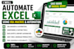 automate excel using vba macros, userforms and automation