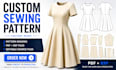 create custom sewing pattern, pattern making and garment grading