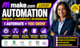build make com automation, make com workflow, ai automation, API integration