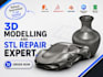 model, fix, repair, and design stl files for 3d printing quickly