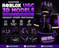 create 3d model, ugc, roblox ugc bundle, ugc roblox accessories, ugc