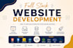 be front end web developer, do website development as full stack developer